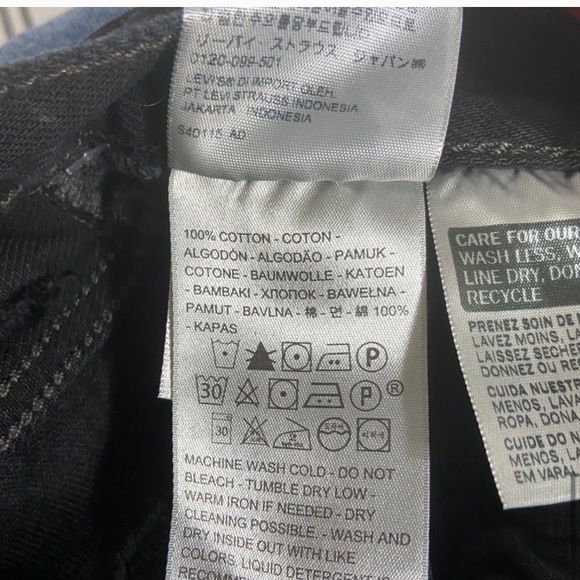 NEW Levi's Black Deconstructed Denim Pencil Skirt - Picture 10 of 12